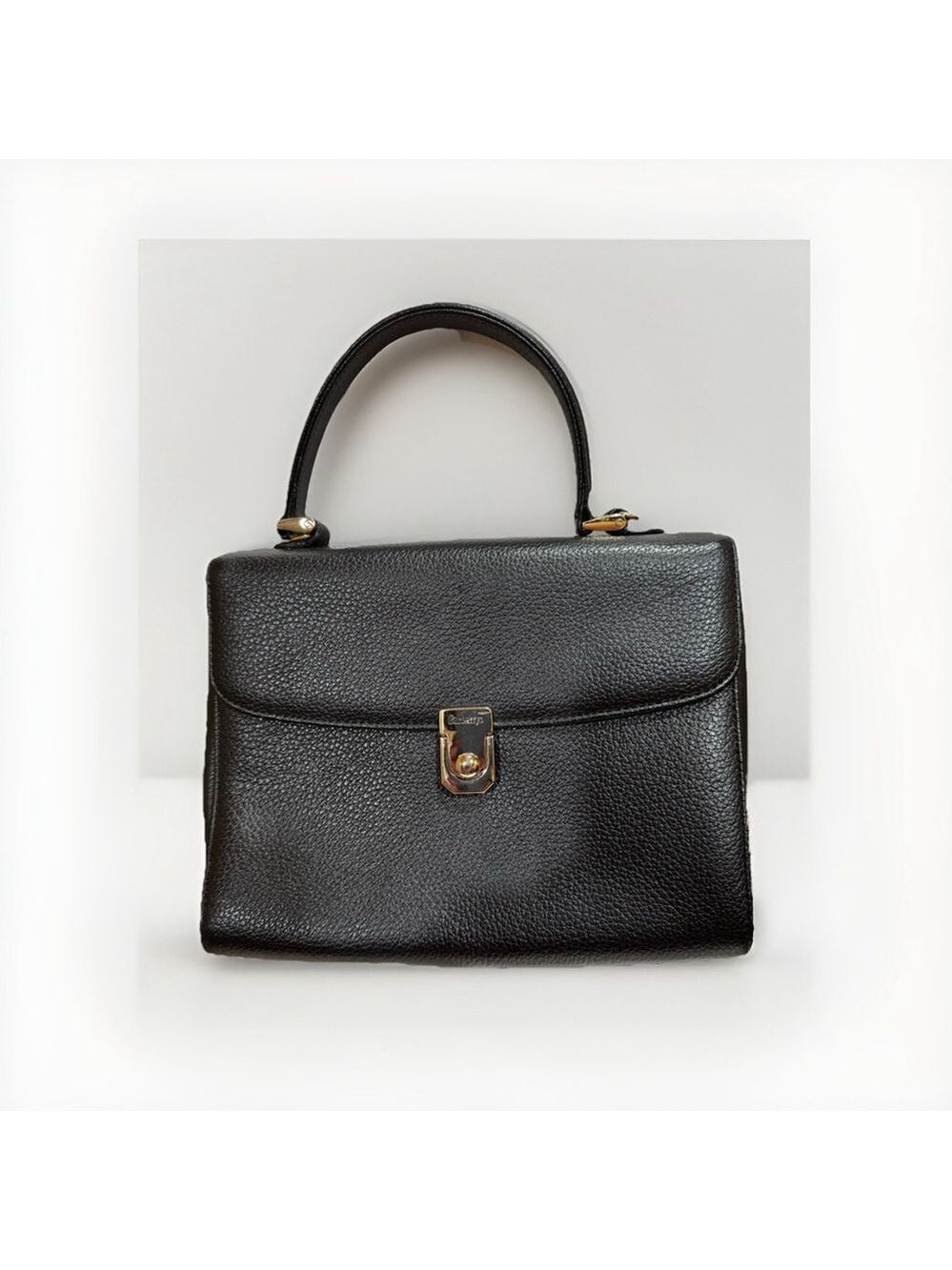 Burberry Leather Top Handle Satchel Bag With Nova Check Lining with COA - Picture 7 of 16
